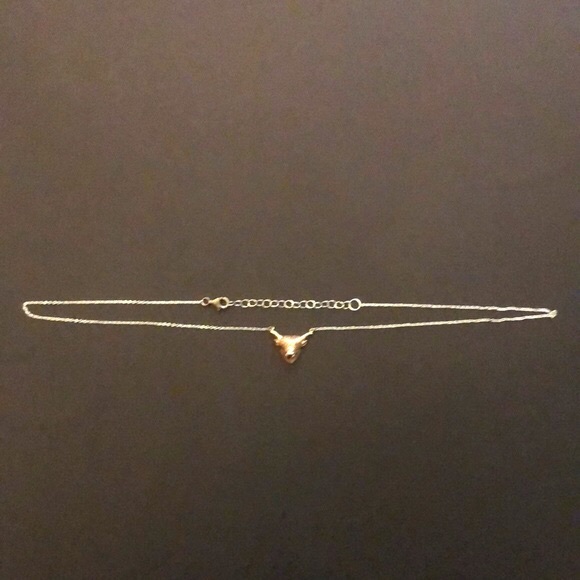 Highland Cow necklace. 16-18”. 18c rose gold vermeil & sterling silver chain. - Picture 6 of 8
